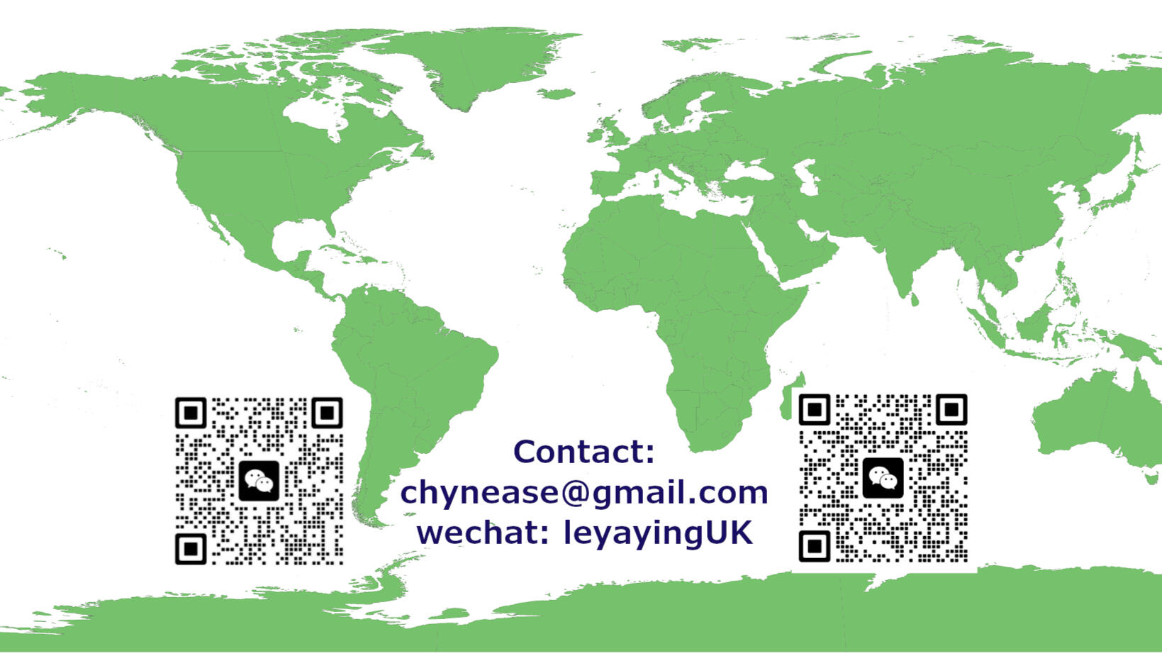 GLOBAL MAP We are a family of Chinese living across the ocean. We would like to share our lives when experiencing different cultures. Our businesses include: personalised journey planning in Europe or Brazil, hotel booking in UK, Brazil or China, products sourcing i
